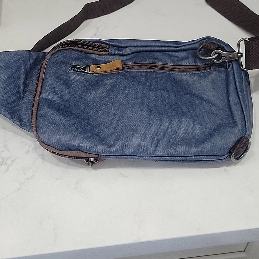 Blue Men's Sling Bag Crossbody Bag Traveler Bag